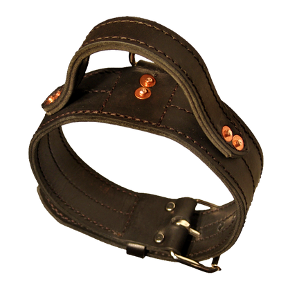 Heavy Leather Collar With Handle