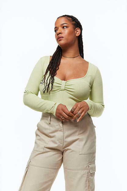 Ribbed Jersey Bodysuit