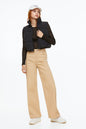 Wide-leg Twill Pants