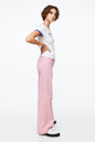 Wide-leg Twill Pants